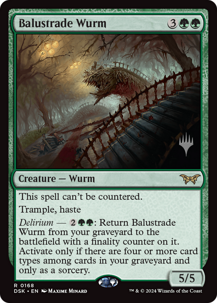 Balustrade Wurm (PPDSK-168) - Duskmourn: House of Horror Promos Foil