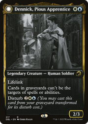 Dennick, Pious Apprentice (DBL-217) - Innistrad: Double Feature: (Double Faced Transform) Foil