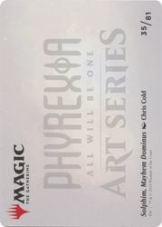 Solphim, Mayhem Dominus // Solphim, Mayhem Dominus (AONE-035) - Phyrexia: All Will Be One Art Series (Borderless) Foil