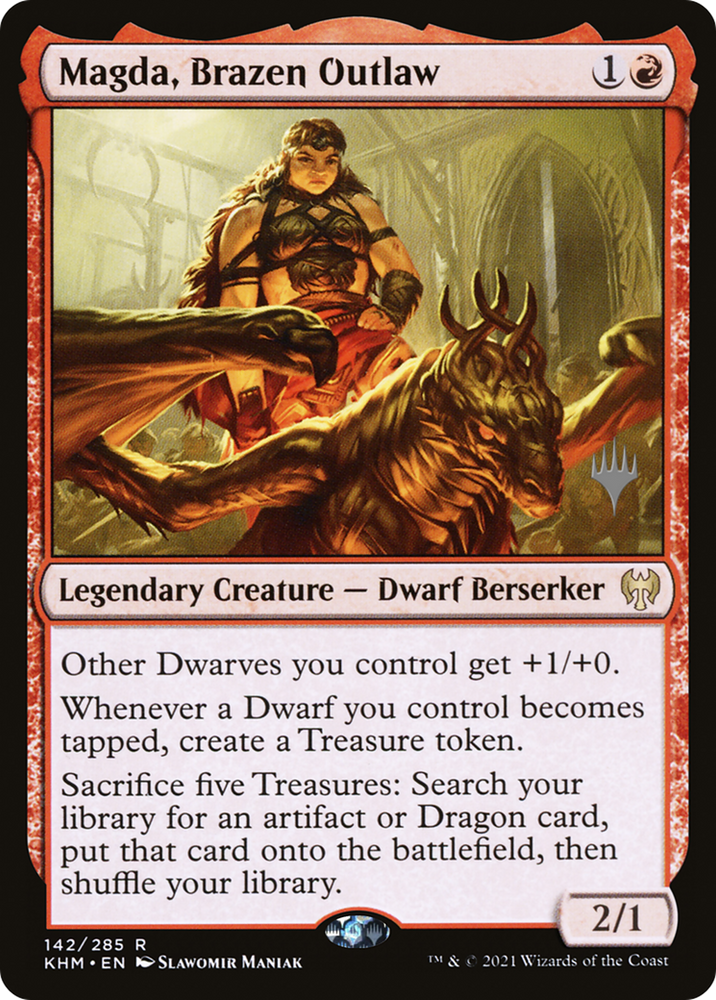 Magda, Brazen Outlaw (PPKHM-142P) - Kaldheim Promos Foil