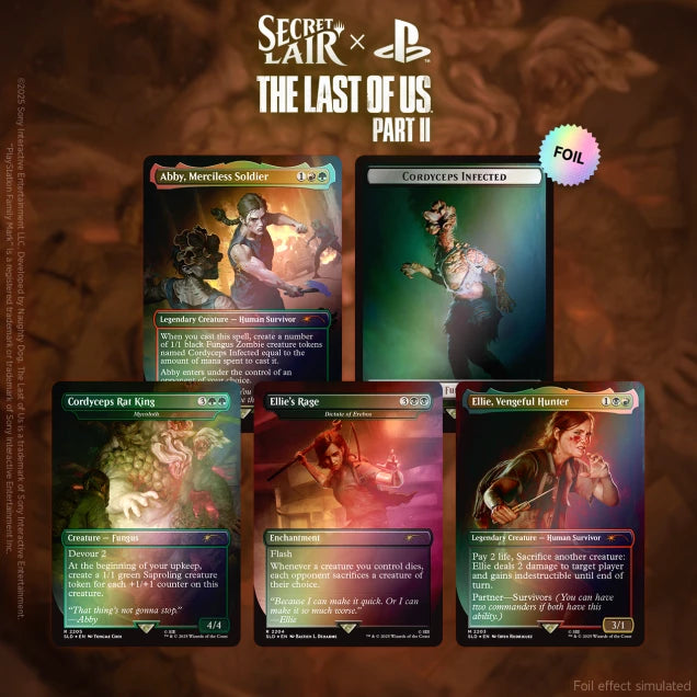 MTG Secret Lair x The Last of Us Part II, Rainbow Foil Edition