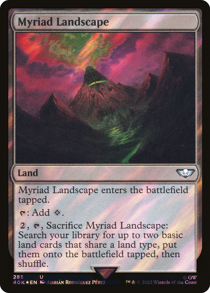 Myriad Landscape (Surge Foil) (40K-285★) - Warhammer 40,000 Commander Foil