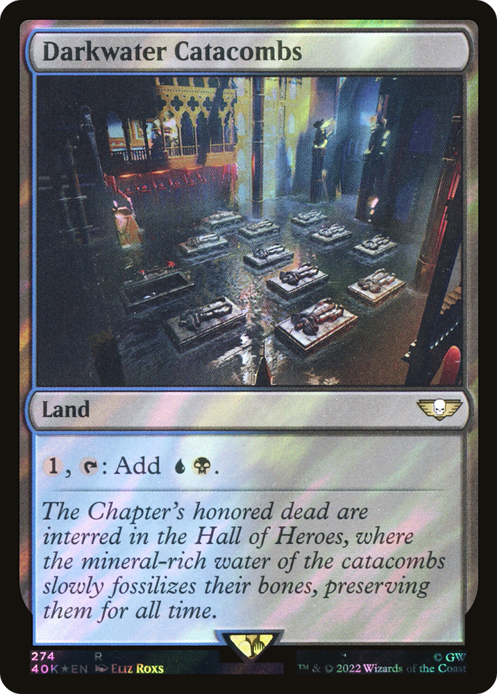 Darkwater Catacombs (Surge Foil) (40K-274★) - Warhammer 40,000 Commander Foil