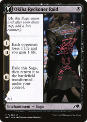 Okiba Reckoner Raid (NEO-117) - Kamigawa: Neon Dynasty: (fandfc, enchantment)