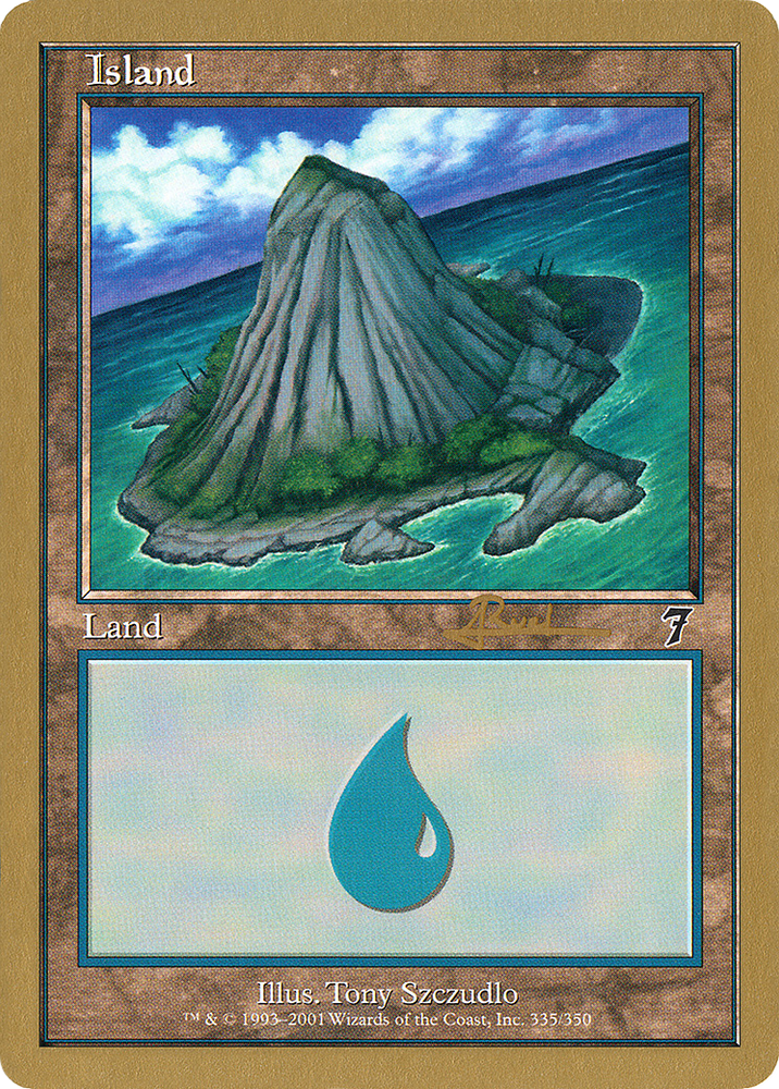 Island (335) - 2001 Antoine Ruel (7ED) (WCD-) - World Championship Decks 2001