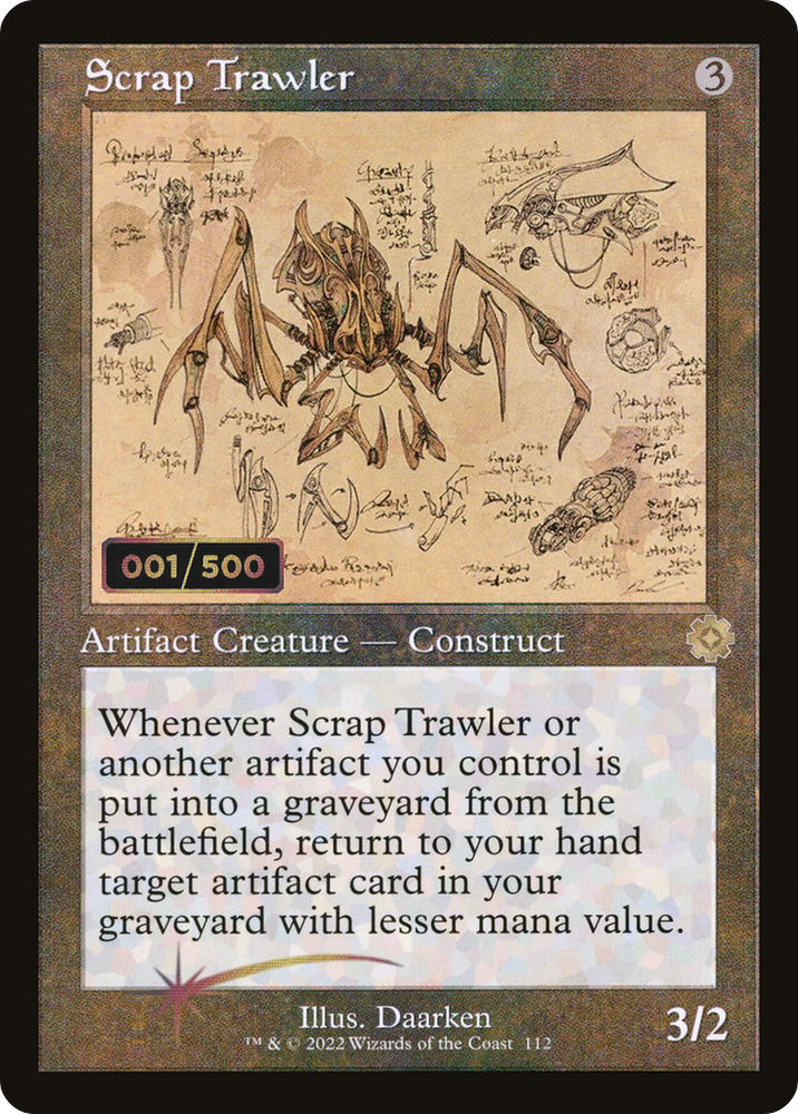 Scrap Trawler (Schematic) (Serial Numbered) (BRR-112) - The Brothers' War Retro Artifacts Foil