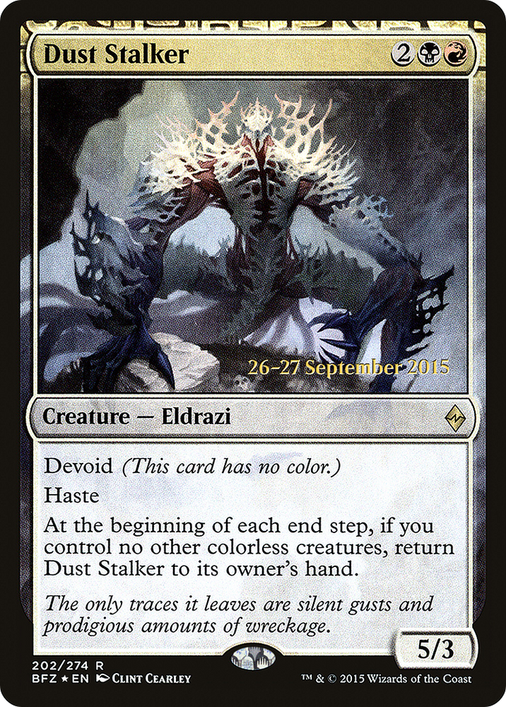 Dust Stalker (PRE-202S) - Battle for Zendikar Promos: (devoid) Foil