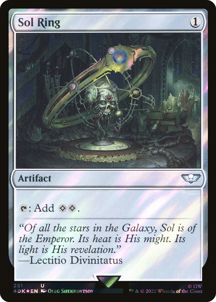 Sol Ring (251) (Surge Foil) (40K-251★) - Warhammer 40,000 Commander Foil