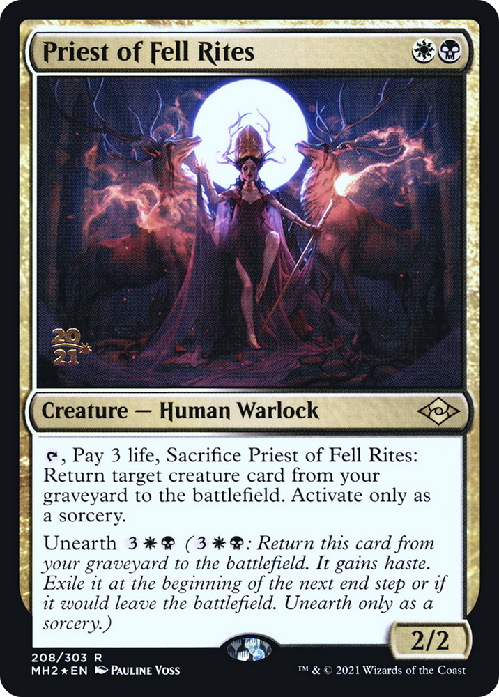 Priest of Fell Rites (PRE-208S) - Modern Horizons 2 Promos Foil