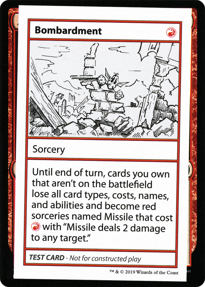 Bombardment (No PW Symbol) (CMB1-053) - Mystery Booster Playtest Cards 2021