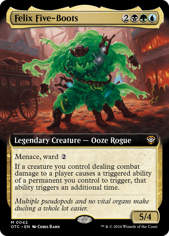 Felix Five-Boots (Extended Art) (OTC-042) - Outlaws of Thunder Junction Commander: (Extended Art) Foil