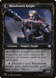 Bloodsworn Squire (Showcase) (VOW-289) - Innistrad: Crimson Vow: (Showcase, Double Faced Transform) Foil