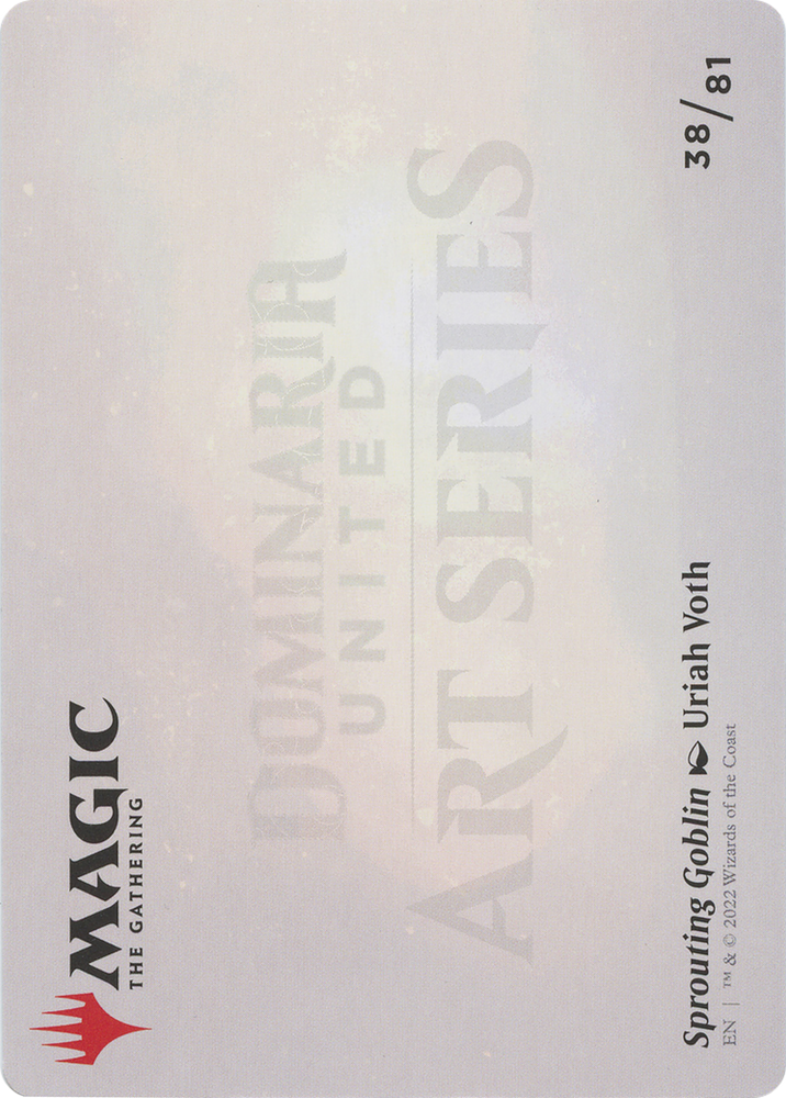 Sprouting Goblin // Sprouting Goblin (ADMU-038) - Dominaria United Art Series (Borderless) Foil