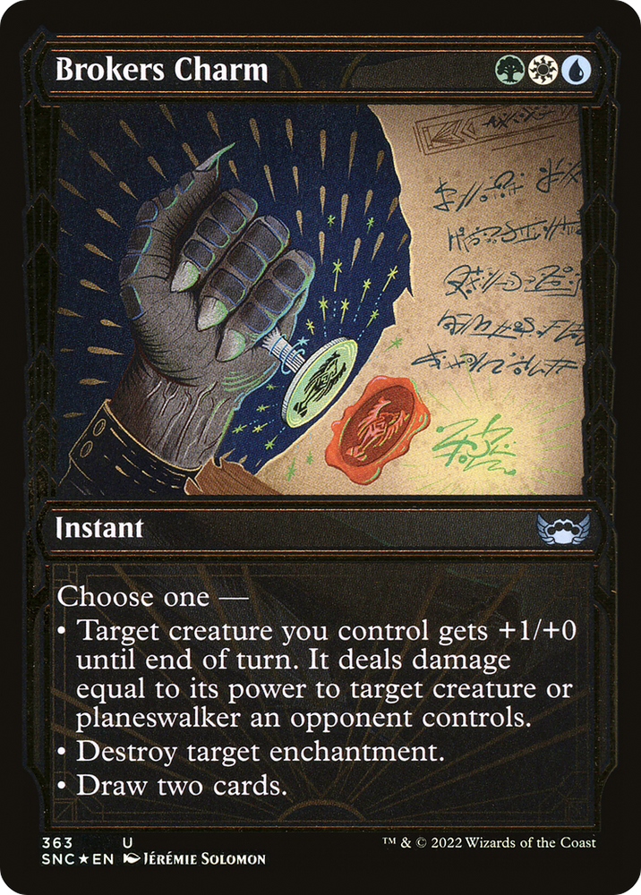 Brokers Charm (Gilded Foil) (SNC-363) - Streets of New Capenna: (Showcase) Foil