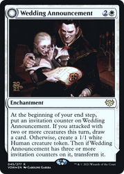 Wedding Announcement (PRE-45S) - Innistrad: Crimson Vow Promos: (Double Faced Transform) Foil