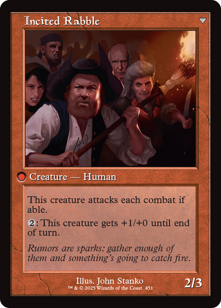 Town Gossipmonger // Incited Rabble (INR-451) - Innistrad Remastered Foil