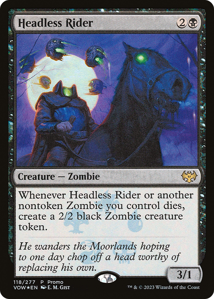 Headless Rider (MEDIA-118★) - Innistrad: Crimson Vow Promos Foil