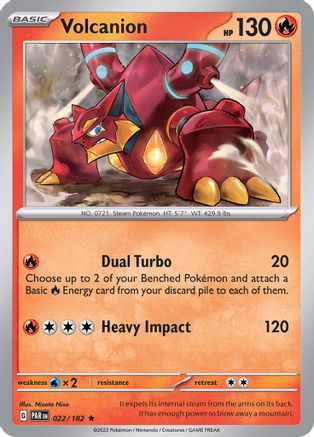 Volcanion 022/182  - Reverse Holofoil SV04 Paradox Rift - Rare