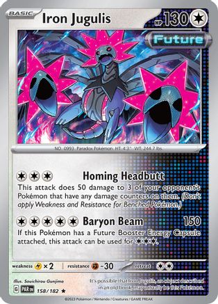 Iron Jugulis 158/182  - Holofoil SV04 Paradox Rift - Rare