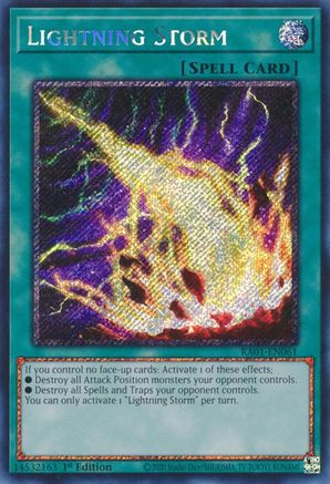 Lightning Storm (Platinum Secret Rare) (RA01-EN061) - 25th Anniversary Rarity Collection 1st Edition