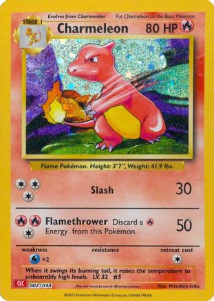 Charmeleon 002/034  - Holofoil Trading Card Game Classic - Classic Collection