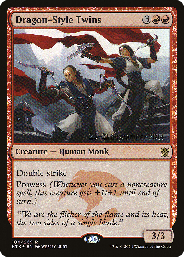 Dragon-Style Twins (PRE-108) - Khans of Tarkir Promos Foil