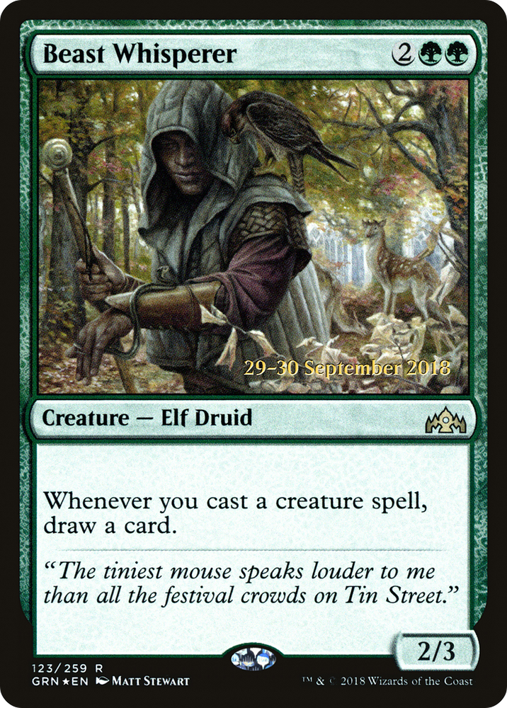 Beast Whisperer (PRE-123S) - Guilds of Ravnica Promos Foil