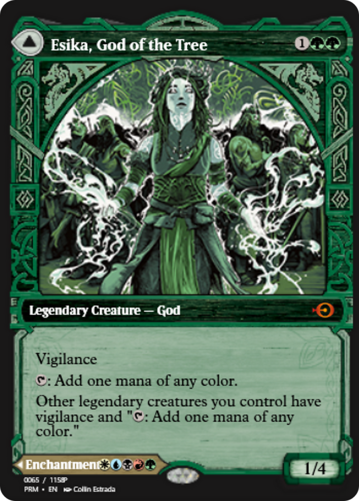 Esika, God of the Tree // The Prismatic Bridge (PRM-88330) - Magic Online Promos: (Showcase)