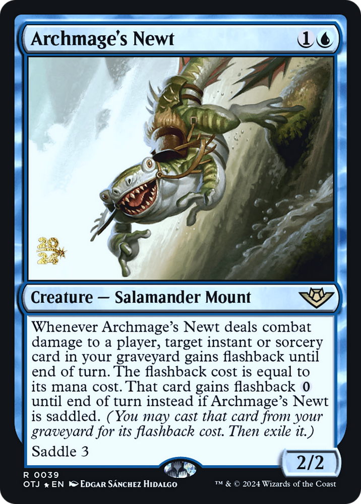 Archmage's Newt (PRE-039) - Outlaws of Thunder Junction Promos Foil
