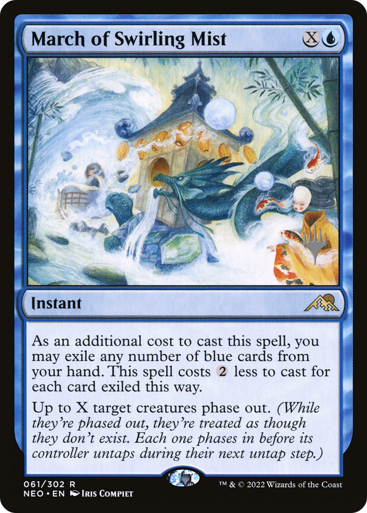 March of Swirling Mist (PPNEO-61P) - Kamigawa: Neon Dynasty Promos Foil