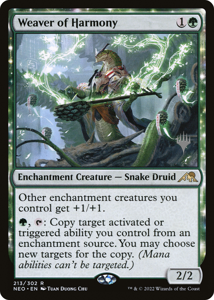 Weaver of Harmony (PPNEO-213P) - Kamigawa: Neon Dynasty Promos: (enchantment)