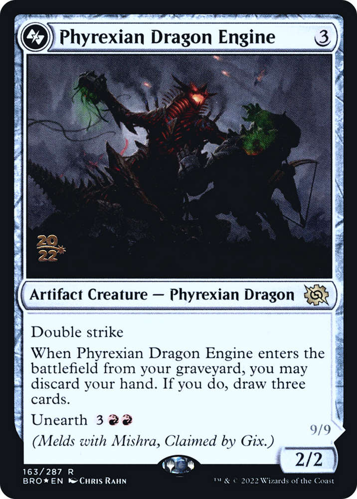 Phyrexian Dragon Engine (PRE-163) - The Brothers' War Promos Foil