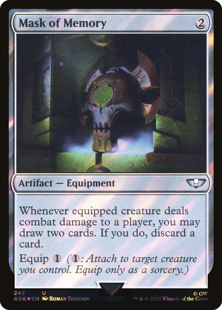 Mask of Memory (Surge Foil) (40K-243★) - Warhammer 40,000 Commander Foil