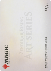 Umara Wizard // Umara Wizard (AZNR-052) - Zendikar Rising Art Series (Borderless) Foil