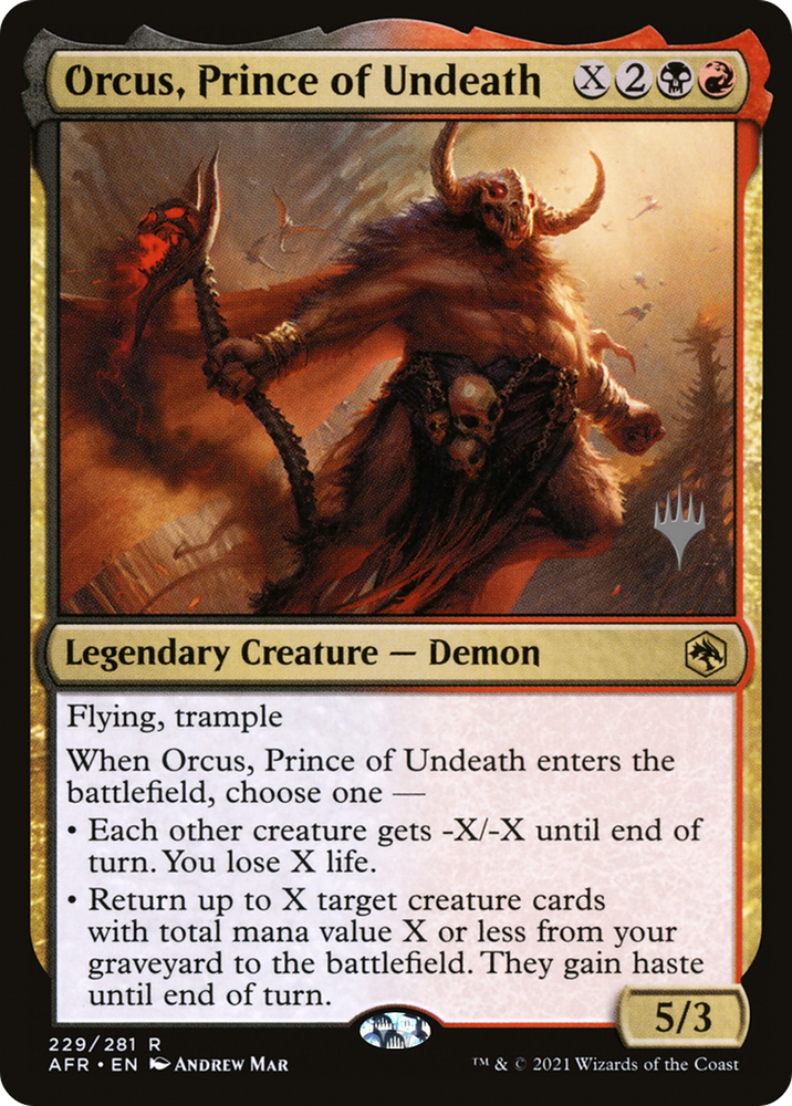 Orcus, Prince of Undeath (PPAFR-229P) - Adventures in the Forgotten Realms Promos Foil