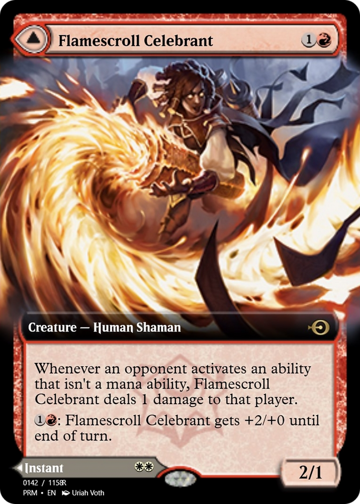 Flamescroll Celebrant // Revel in Silence (PRM-90256) - Magic Online Promos