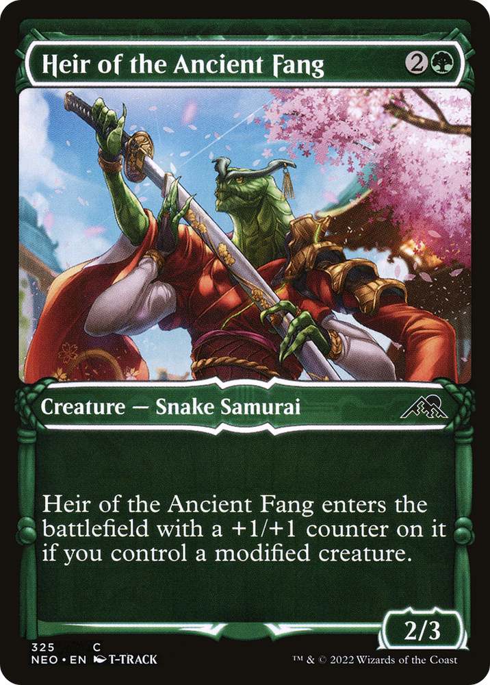 Heir of the Ancient Fang (Showcase) (NEO-325) - Kamigawa: Neon Dynasty: (Showcase) Foil