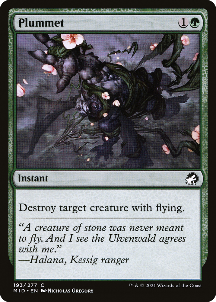 Plummet (MID-193) - Innistrad: Midnight Hunt Foil