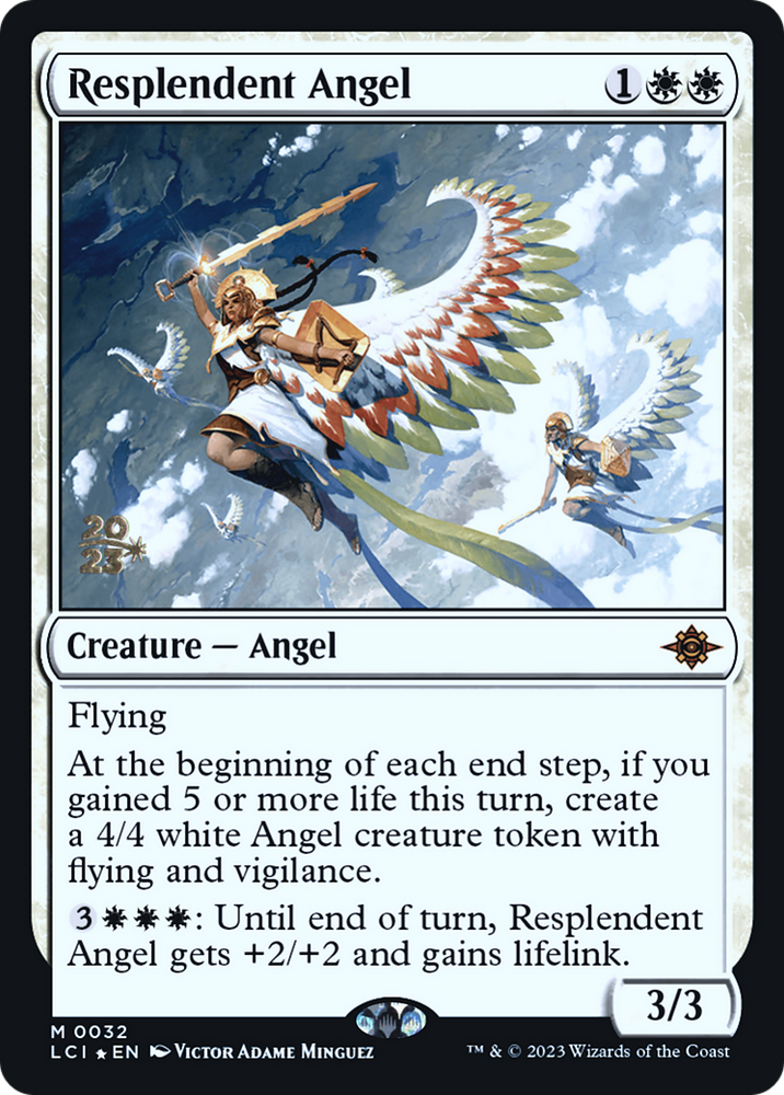 Resplendent Angel (LCI) (PRE-032) - The Lost Caverns of Ixalan Promos Foil