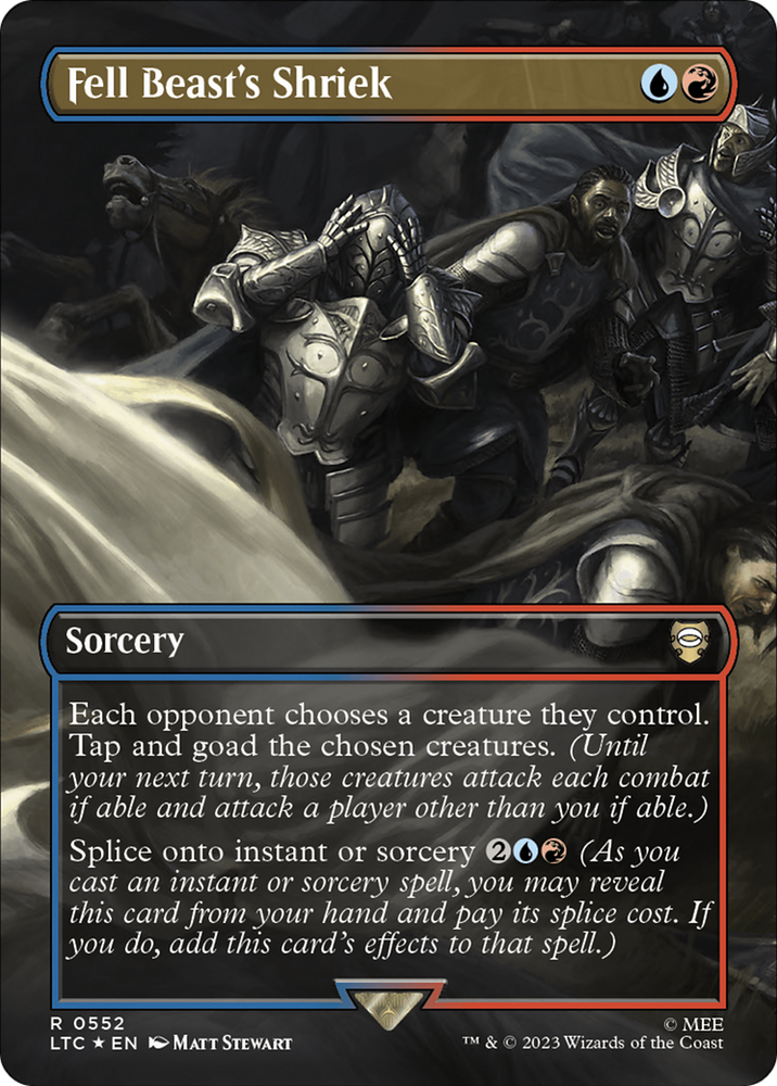 Fell Beast's Shriek (Borderless) (Surge Foil) (LTC-552) - Tales of Middle-earth Commander (Borderless) Foil