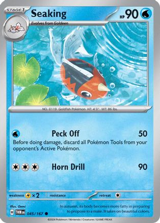 Seaking 045/167  - Reverse Holofoil SV06 Twilight Masquerade - Common