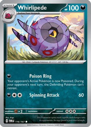 Whirlipede 116/167  SV06 Twilight Masquerade - Common
