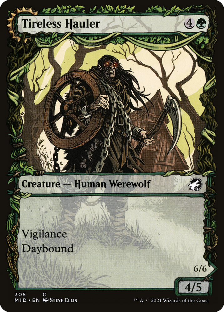 Tireless Hauler (Showcase) (MID-305) - Innistrad: Midnight Hunt: (Showcase, Double Faced Transform) Foil