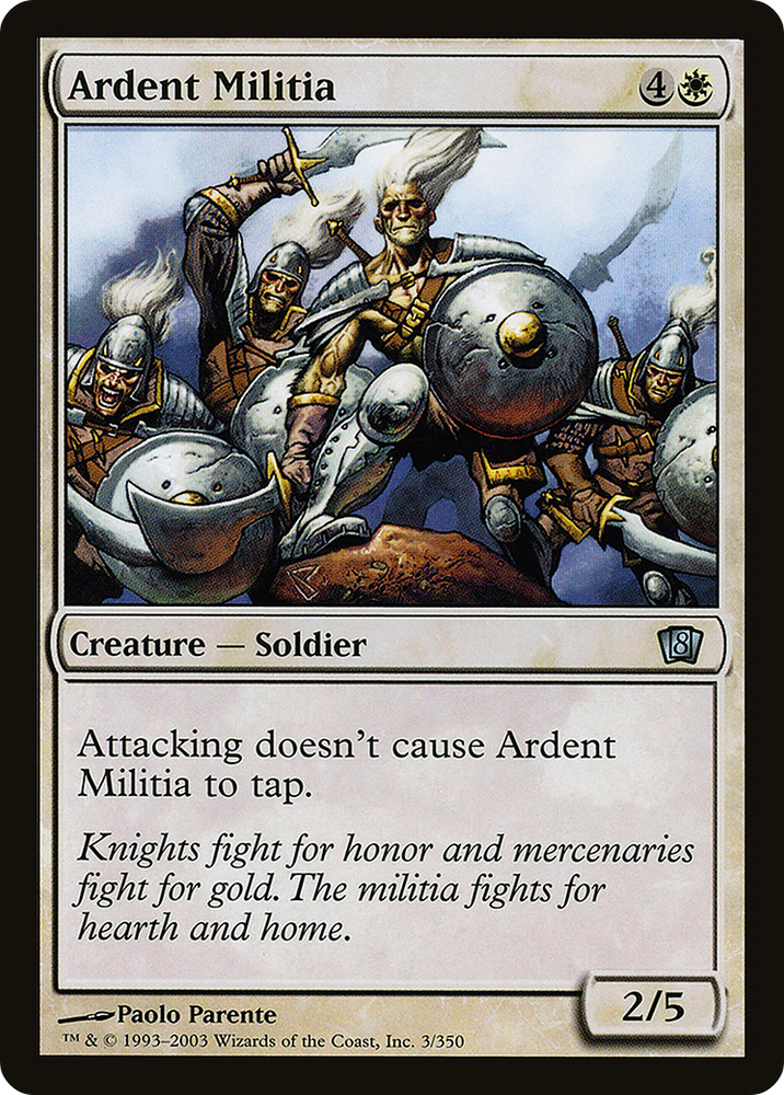 Ardent Militia (8ED-03★) - Eighth Edition Foil