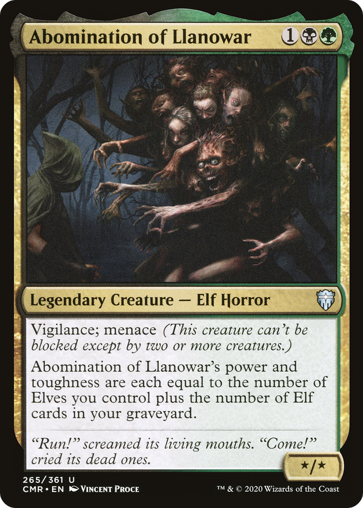 Abomination of Llanowar (CMR-265) - Commander Legends Foil