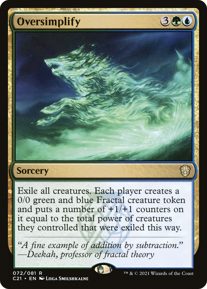 Oversimplify (C21-072) - Commander 2021