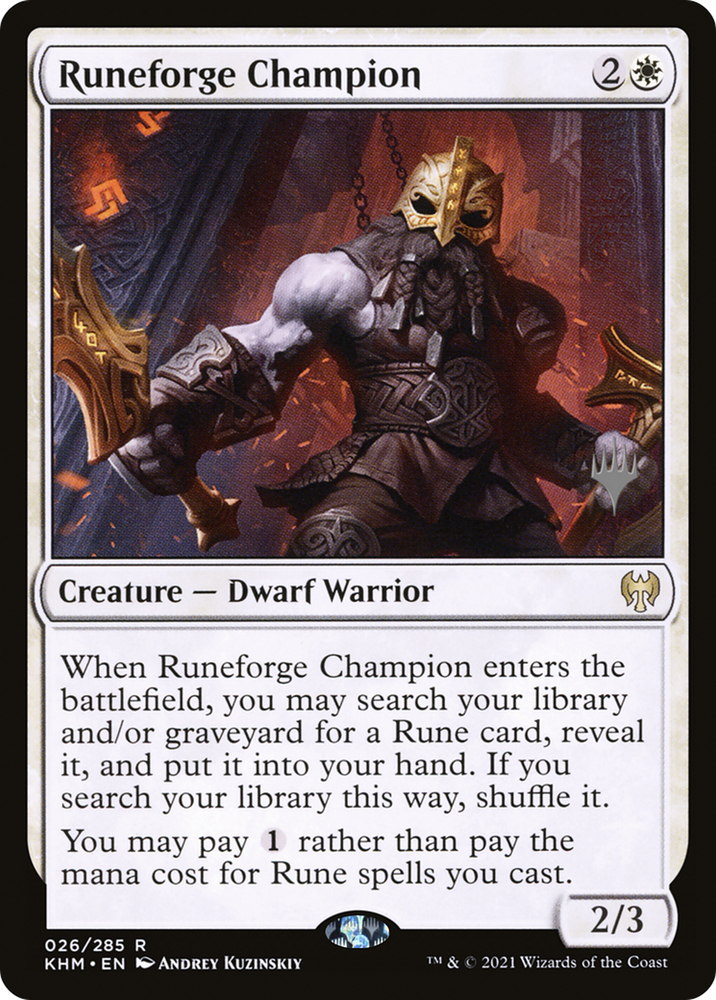 Runeforge Champion (PPKHM-26P) - Kaldheim Promos