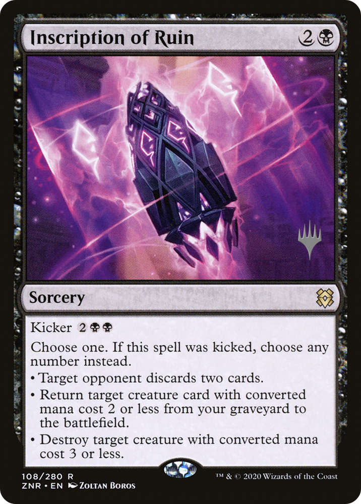 Inscription of Ruin (PPZNR-108P) - Zendikar Rising Promos Foil
