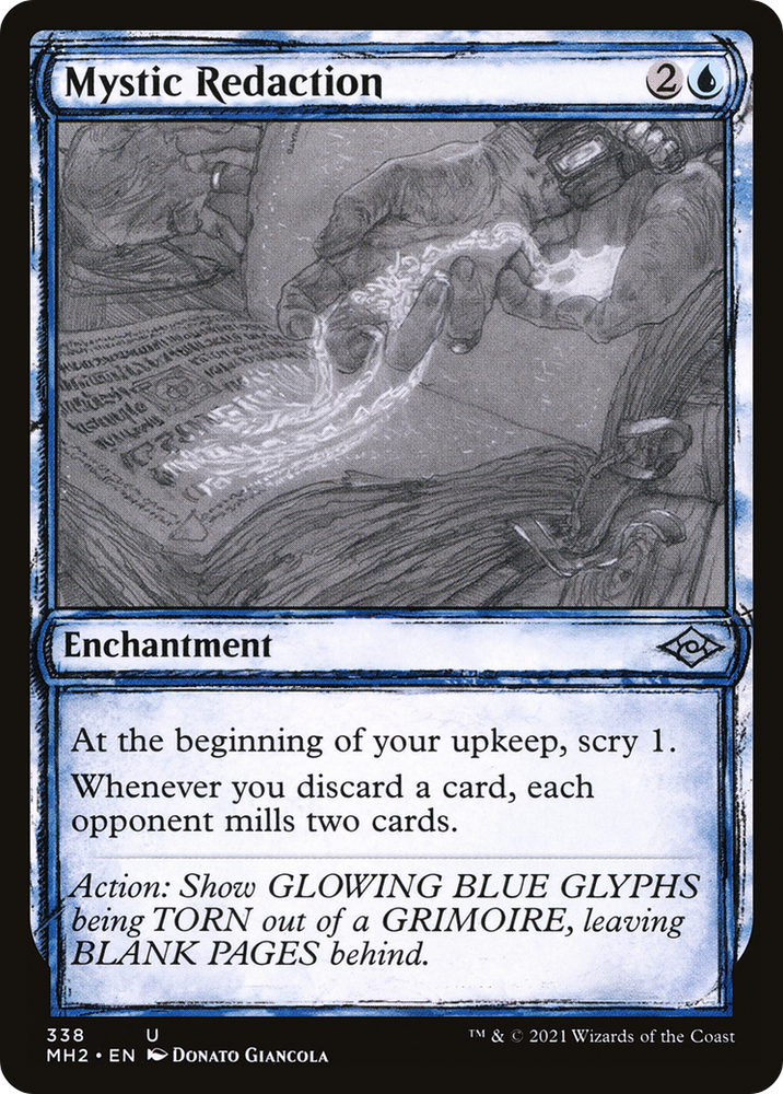 Mystic Redaction (Showcase) (MH2-338) - Modern Horizons 2: (Showcase) Foil