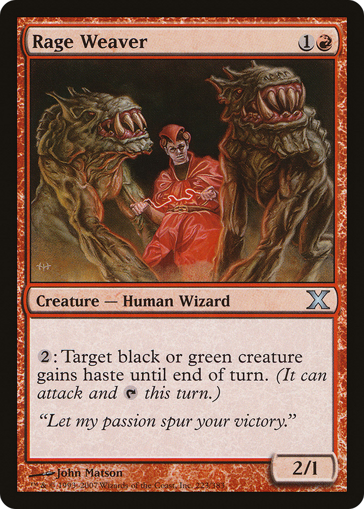 Rage Weaver (10E-223) - Tenth Edition